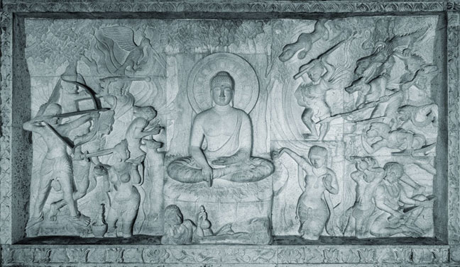 壷阪寺石造仏伝図　第六面